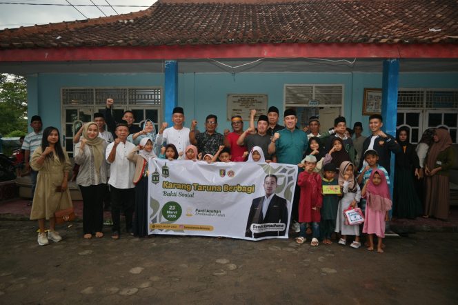 
					Berbagi Kebahagiaan, Karang Taruna Provinsi Lampung Salurkan Bantuan Bakti Sosial ke Panti Asuhan Sholawatul Falah