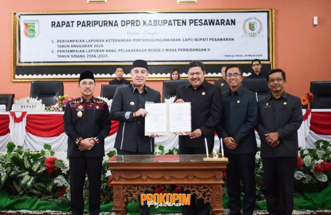 
					Bupati Pesawaran Dendi Ramadhona Sampaikan LKPJ Tahun 2024 dalam Rapat Paripurna Bersama DPRD