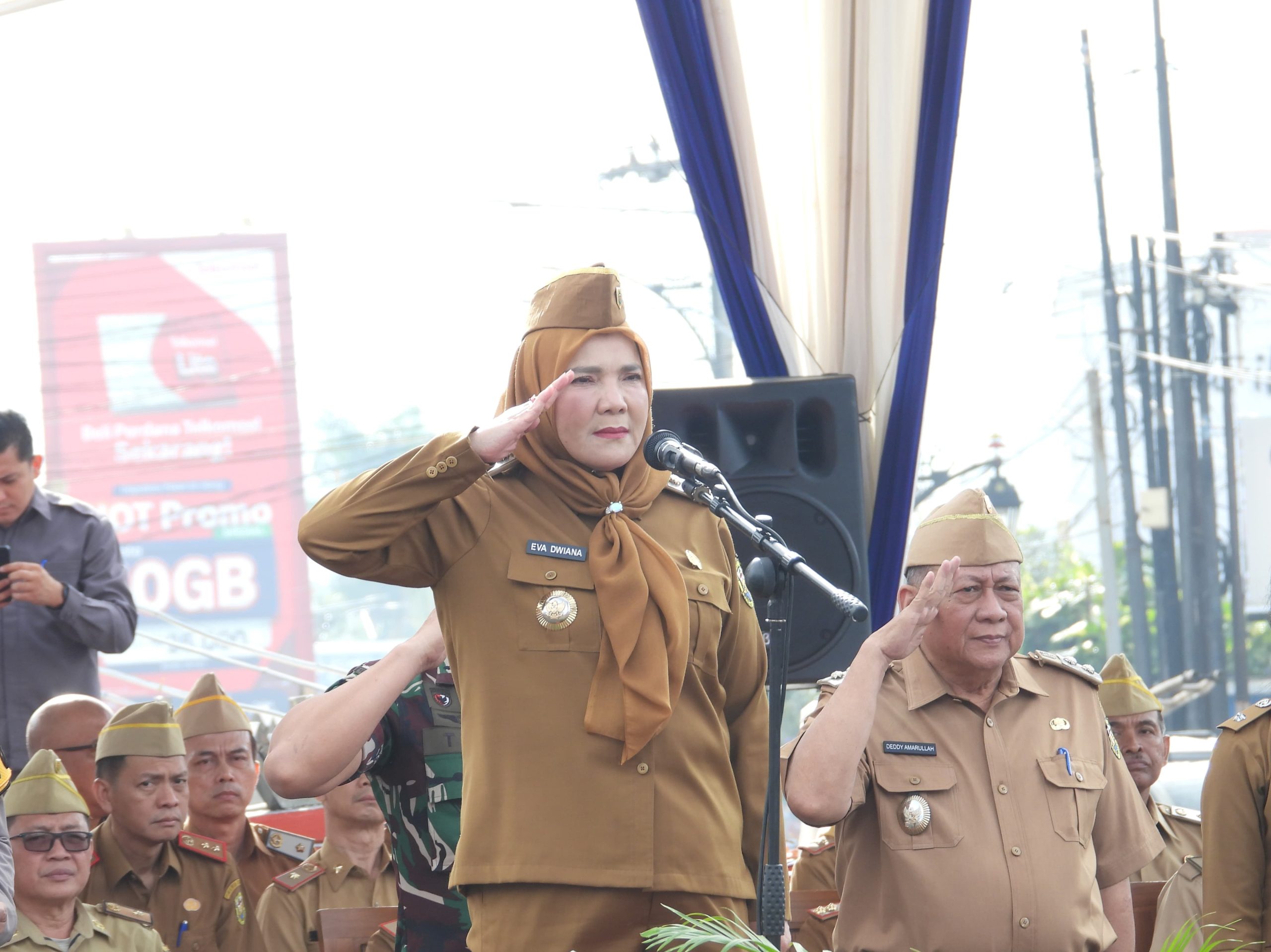 Pemerintah Kota Bandar Lampung Gelar Apel Siaga Satgas Idulfitri 1446 H di Tugu Adipura