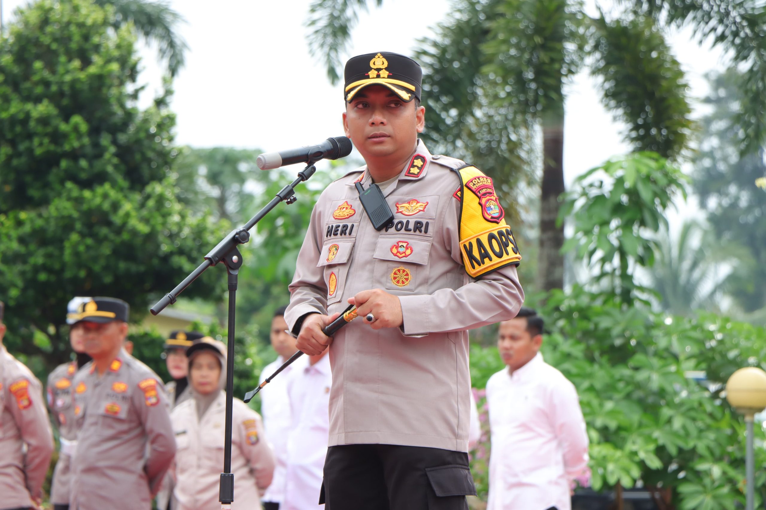 Kapolres Pesawaran Pimpin Apel Konsolidasi: Fokus Pengamanan Ketat di KPU dan Gudang Logistik Jelang Pleno Kabupaten