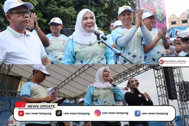 
					Wali Kota Eva Dwiana Buka Jalan Sehat HUT ke-343 Kota Bandar Lampung