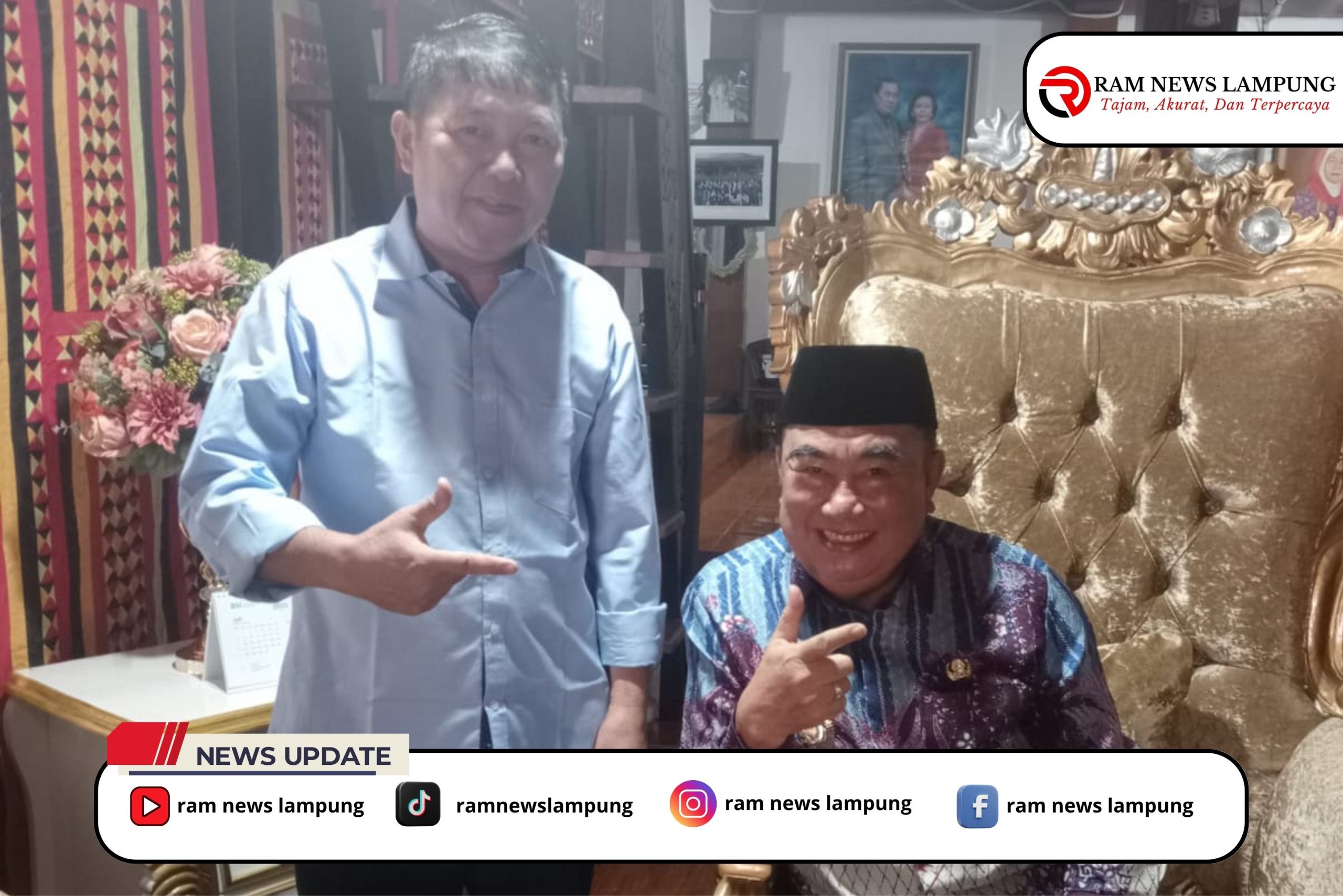 Ketua DPD PSI Tanggamus Sudiono Silaturahmi dengan Bupati Drs. Moh. Saleh Asnawi, MA., MH