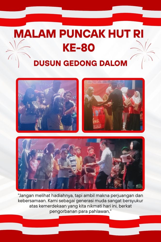 
					Malam Puncak HUT RI ke-80 di Dusun Gedong Dalom Berlangsung Meriah