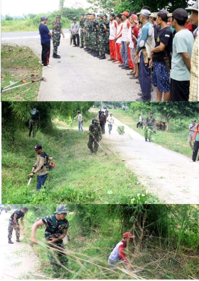 
					Gotong Royong Prajurit Yonif 9 Marinir Bersama Masyarakat Pererat Kebersamaan untuk Wujudkan Lingkungan Bersih dan Sehat