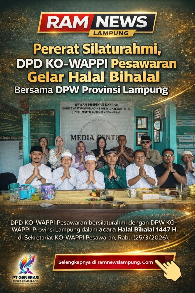 
					Pererat Silaturahmi, DPD KO-WAPPI Pesawaran Bersama DPW Lampung Gelar Halal Bihalal 1447 H