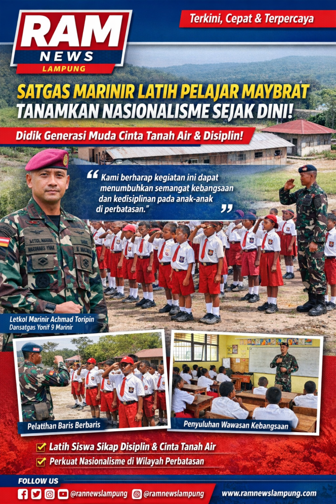 
					Aksi Humanis TNI AL di Perbatasan, Siswa SD Maybrat Dilatih Disiplin & Cinta NKRI