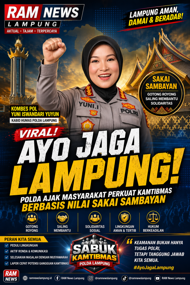 
					Ayo Jaga Lampung! Polda Ajak Masyarakat Perkuat Kamtibmas Berbasis Nilai Sakai Sambayan