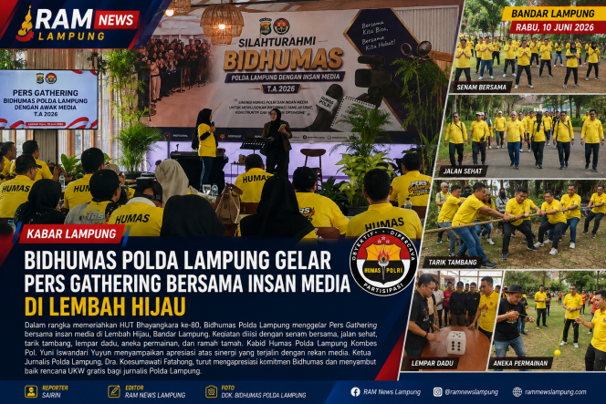 
					Bidhumas Polda Lampung Gelar Pers Gathering Bersama Insan Media di Lembah Hijau